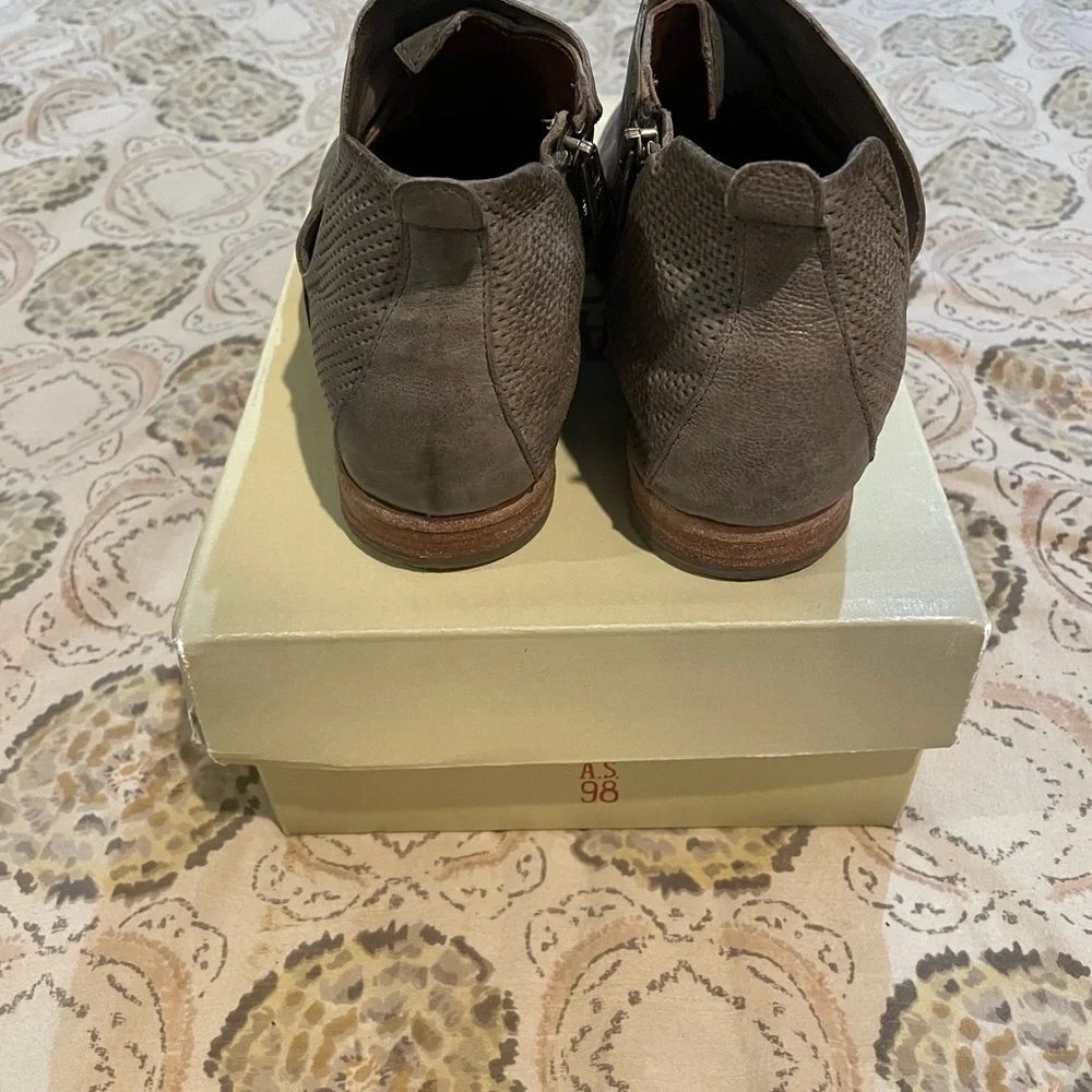Ladies Leather Side Zip A.S. 98 Ankle Boots, Gray, size 40 - Picture 5 of 7